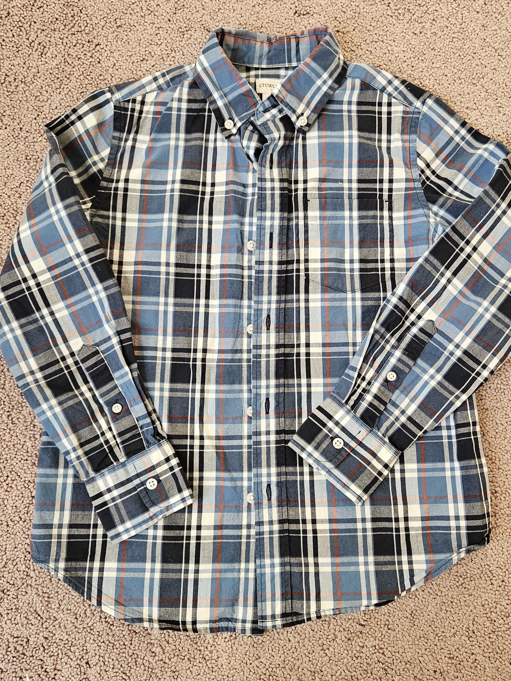 Crewcuts by J.Crew Boys size 8 Long-Sleeve Plaid Button-Down Shirt